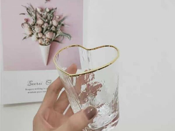 Verres boisson en forme de coeur