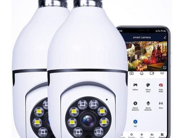 Lot de 2 Camera de surveillances intelligentes, sans fil - HD 1080p - vision nocturne et détection de mouvement.